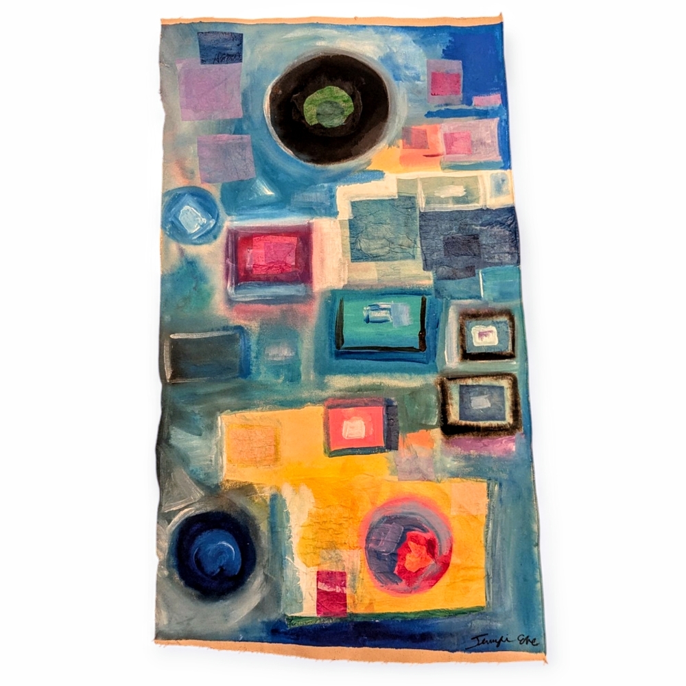 "New York City" Painting  Acrylic and collage On Canvas